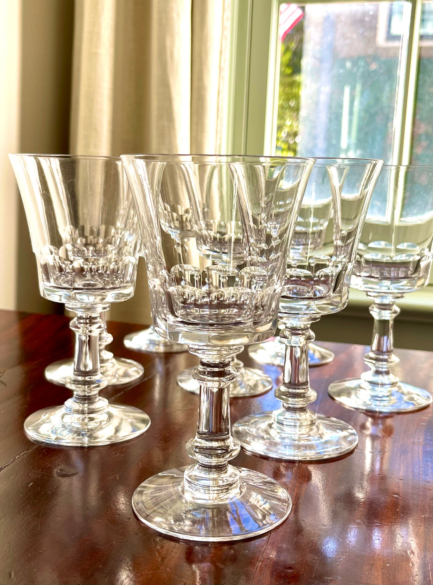 Set of 8 Vintage Fostoria Wine/Water Glasses, 1940-1970