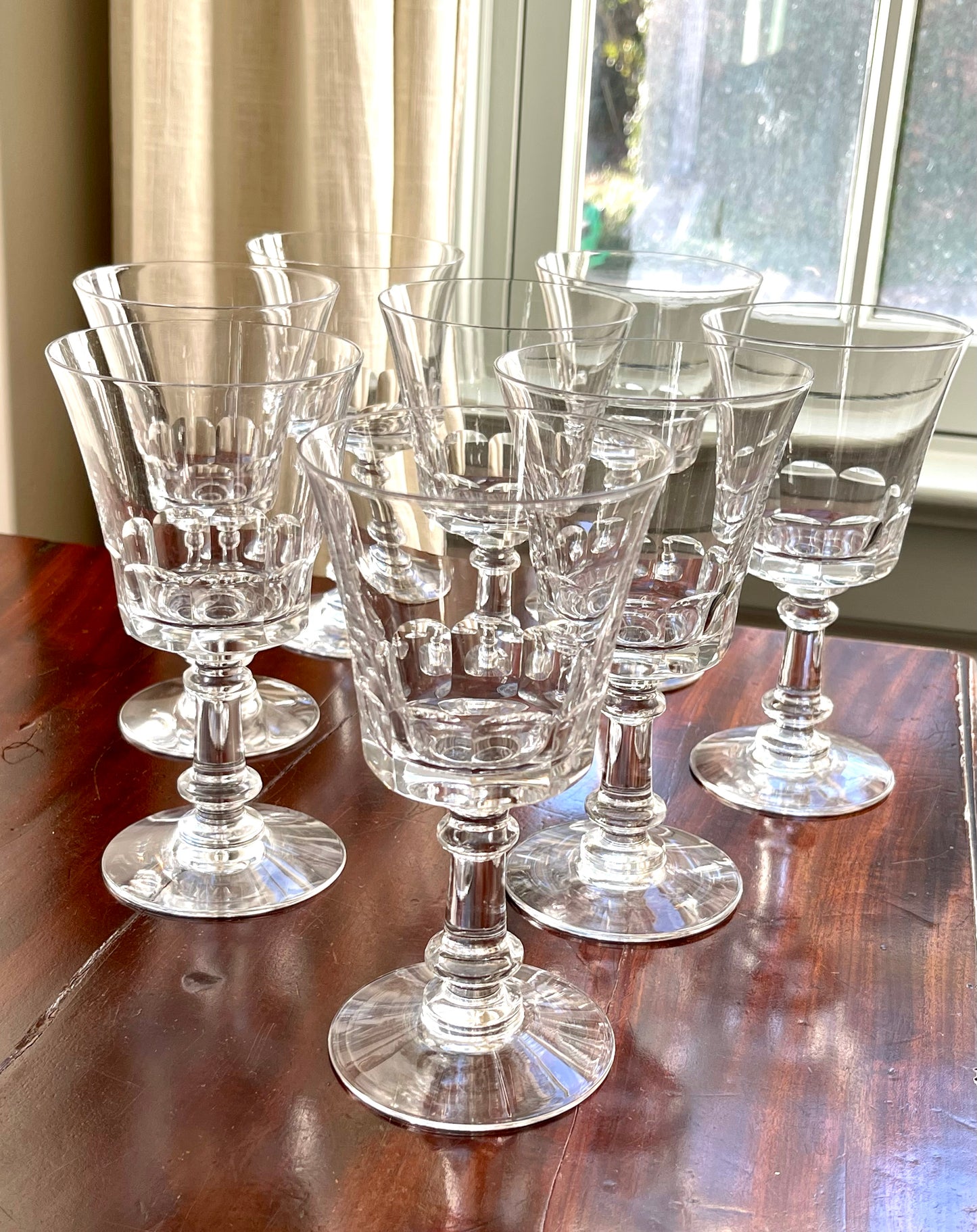 Set of 8 Vintage Fostoria Wine/Water Glasses, 1940-1970