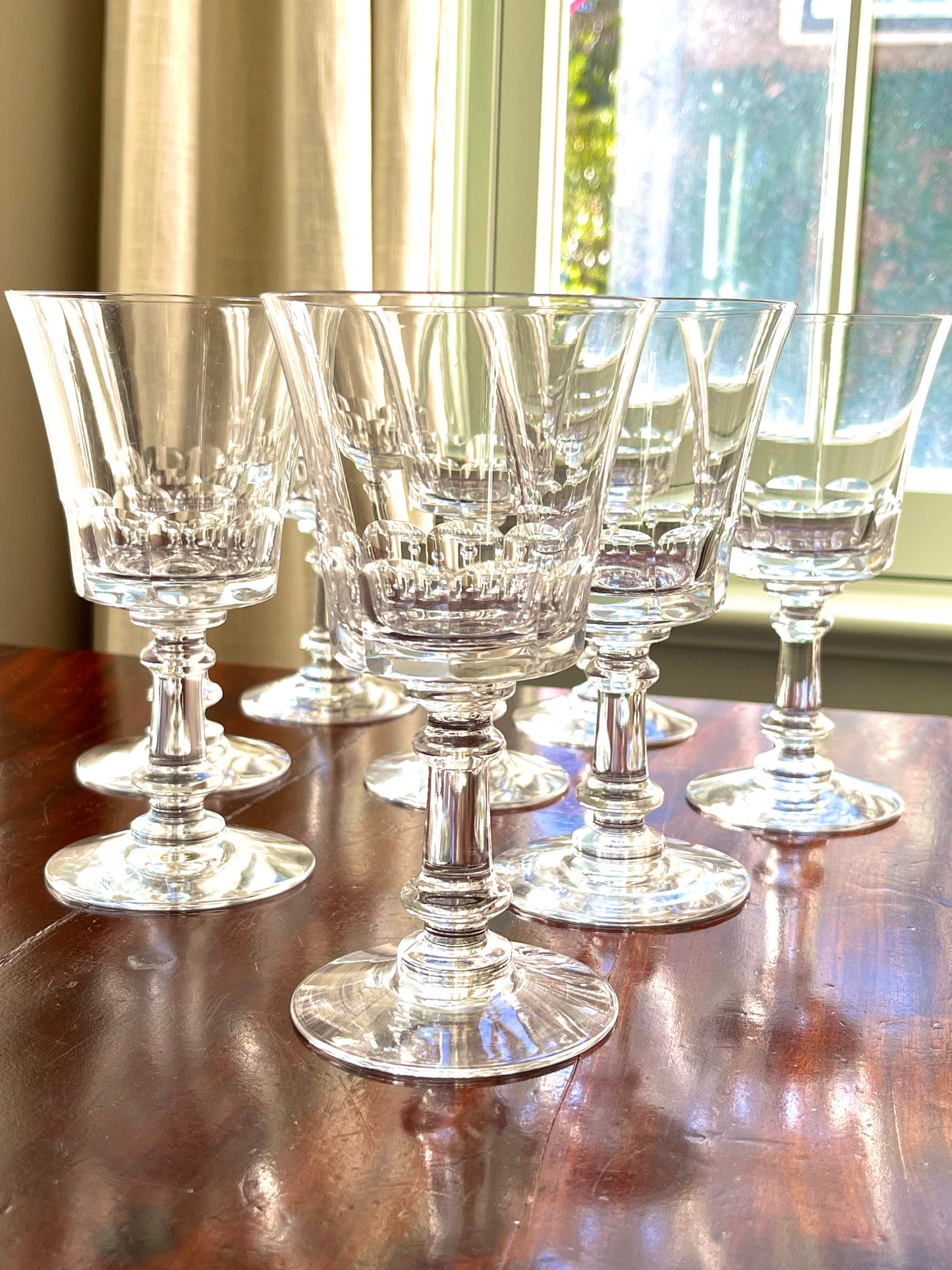 Set of 8 Vintage Fostoria Wine/Water Glasses, 1940-1970